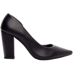 Scarpin Aberto do Lado Salto 8.5cm Glamour Inovador em Preto - loja online