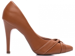 Sapato Scarpin Feminino Bico Fino Salto 10cm Caramelo - loja online