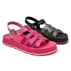 Kit 2 Sandalias Papete Infantil Meninas Brilhante Confort Estilo e Conforto - comprar online