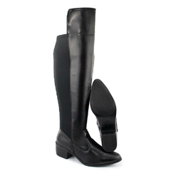 Bota Montaria Preta Salto 4cm Conforto e Elegancia - comprar online