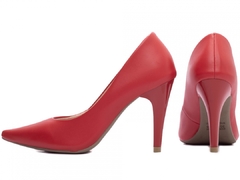 Scarpin Salto 10cm Fino Cone | Lindo Fechado Atras | Vermelho - comprar online