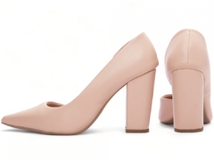 Scarpin Aberto do Lado Salto 8,5cm | Glamour Inovador em Rose - comprar online