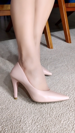 Scarpin Salto 10cm Fino Cone | Lindo Fechado Atras | Rose