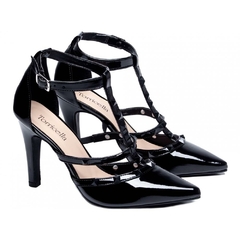 Scarpin Luxo e Glamour Salto 9cm Fino em Cone Verniz Preto - Calçadospravc | Comprar Calçados Femininos Online | Comprar Scarpins