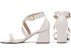 Sandalia Arrasadora em Verniz Off White | Elegancia Sobre 7cm - comprar online