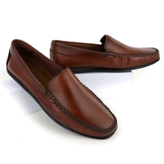 Sapato Estilo Mocassim Masculino Conhaque - comprar online