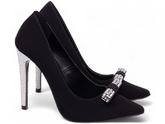 Sapato Scarpin Salto 12 | Luxo e Elegância em Nobuck Preto - Calçadospravc | Comprar Calçados Femininos Online | Comprar Scarpins