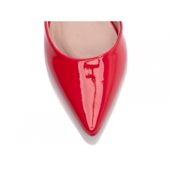 Imagem do Scarpin Aberto com Fivela Salto 9cm| Luxo e Glamour em Vermelho