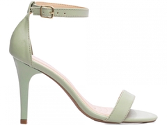 Sandalia Salto 9,5cm | Charme de Verde & Fivela Dourada - loja online