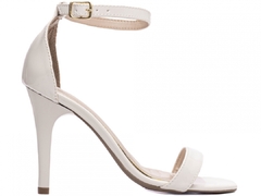 Sandalia Salto 9,5cm | Toque Especial em Off White Verniz - loja online