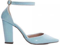 Scarpin Aberto com Fivela Salto 9cm| Glamour Noturno em Azul - loja online