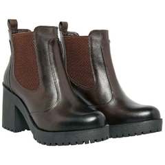 Bota Feminina Chelsea Com Sola Tratorada Cafe - comprar online