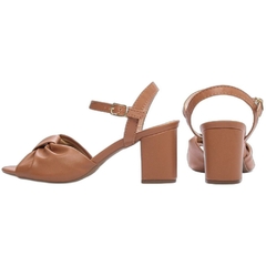 Sandalia Feminina Caramelo 6cm Fivela Dourada - comprar online