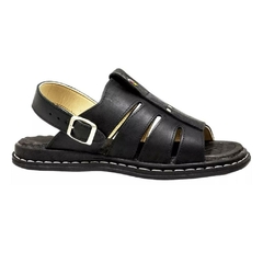 Sandalia Franciscana em Couro Chinelo 35 a 46 Preto