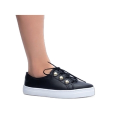 Imagem do Tênis Slip On Feminino Napa Preto com Solado Antiderrapante