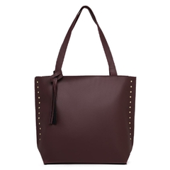 Bolsa Feminina Rebite Grande Chocolate