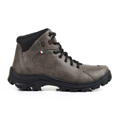 Coturno Bota Masculina Conforto Resistente 37 a 44 Cinza