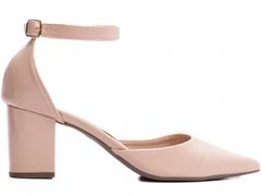 Scarpin Salto 6,5cm Fechado Atras | Glamour Verniz em Rose - loja online