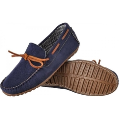 Mocassim Infantil Camurca Marinho Caramelo - comprar online