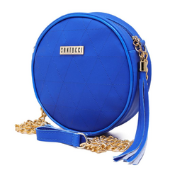 Bolsa Feminina Redonda Pequena Azul - loja online