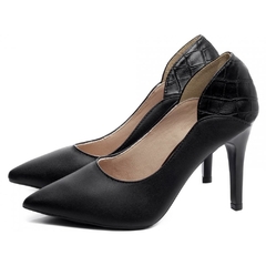 Scarpin Luxo Classe A Salto 10 Fino Super Elegante Preto na internet