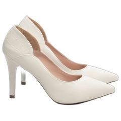 Scarpin Luxo Classe A Salto 10 Fino Super Elegante Off White - Calçadospravc | Comprar Calçados Femininos Online | Comprar Scarpins