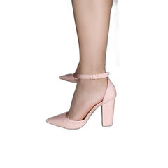 Scarpin Aberto com Fivela Salto 9cm| Luxo e Glamour em Rose - comprar online