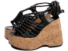 Anabela Confort Preto - Plataforma 13cm - comprar online