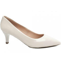 Scarpin Tradicional Luxo Salto 6cm Fino Off White