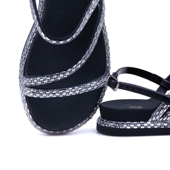 Sandalia Feminina YES Vc Com Linda em Preto Nero Crystal - Calçadospravc | Comprar Calçados Femininos Online | Comprar Scarpins