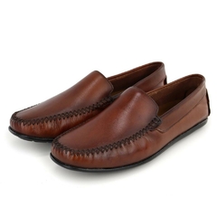 Sapato Estilo Mocassim Masculino Conhaque - loja online