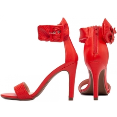 Sandalia Feminina Salto 9.5cm Vermelho Paixao e Conforto em Cada Passo - comprar online