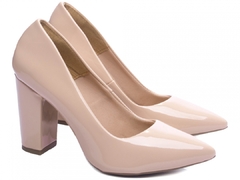 Scarpin Clássico Ellegancê Salto 8,5cm Robusto Rosê - Calçadospravc | Comprar Calçados Femininos Online | Comprar Scarpins