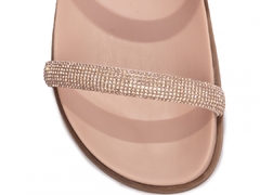 Imagem do Sandália Papete Birken: Strass Rose | Detalhes Rose | Vc + Linda ainda em Rose | Solado Bege