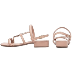 Sandalia Feminina Elegante Rose Salto Baixo 2.5cm Torricella - comprar online