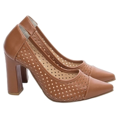 Scarpin Caramelo Confortavel Salto 9cm Antiderrapante - Calçadospravc | Comprar Calçados Femininos Online | Comprar Scarpins