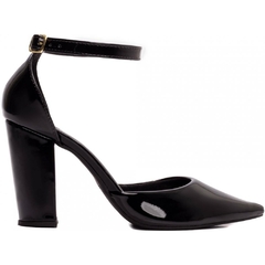 Scarpin Aberto com Fivela Salto 9cm| Luxo e Glamour em Preto - loja online