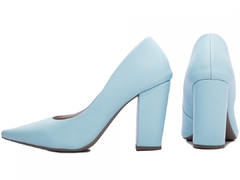 Scarpin Tradicional Salto 9cm | Elegancia e Glamour em Azul - comprar online