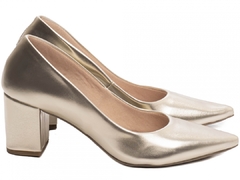Sparpin Ouro Ligth Conforto Extremo | Salto 6,5cm | Antiderrapante - Calçadospravc | Comprar Calçados Femininos Online | Comprar Scarpins