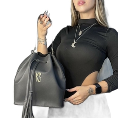 Kit London 4 em 1 Bolsa Sacola Bolsa Saco Mochila e Porta Documentos Preto - Calçadospravc | Comprar Calçados Femininos Online | Comprar Scarpins