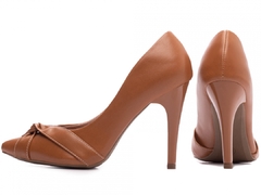 Sapato Scarpin Feminino Bico Fino Salto 10cm Caramelo - comprar online