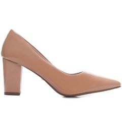 Scarpin Salto Bloco Blush Salto 8.5cm Verniz Blush - loja online