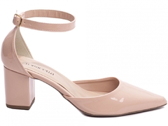 Scarpin Salto 6,5cm Fechado Atras | Glamour Verniz em Rose