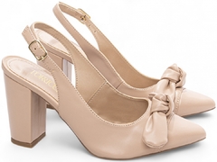 Sapato Scarpin | Elegância e Conforto em Napa Bege - Calçadospravc | Comprar Calçados Femininos Online | Comprar Scarpins