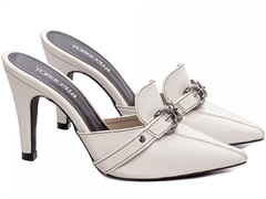 Sapato Scarpin Mule - Coleção 67055C Off White - Calçadospravc | Comprar Calçados Femininos Online | Comprar Scarpins