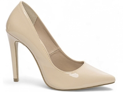 Sapato Scarpin Salto 12 | Glamour e Sofisticação em Verniz Bege - comprar online