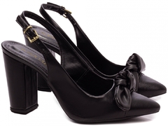 Sapato Scarpin Feminino Ellegance Salto 8,5cm Grosso Preto - Calçadospravc | Comprar Calçados Femininos Online | Comprar Scarpins