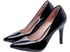 Scarpin Clássico Ellegancê Salto 10cm Fino em Cone Preto - Calçadospravc | Comprar Calçados Femininos Online | Comprar Scarpins