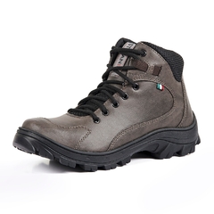 Coturno Bota Masculina De Couro Resistente | 37 a 44 | Cinza - comprar online