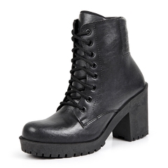 Bota Feminina Salto Robusto | 33 a 40 | Preto Fosco - comprar online